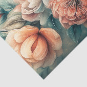 アンティーク風の花の水彩タオルペーパー 薄葉紙 (詳細)