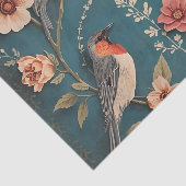 アンティーク風の鳥と花のデコパージュ用ティシュペーパー 薄葉紙 (詳細)