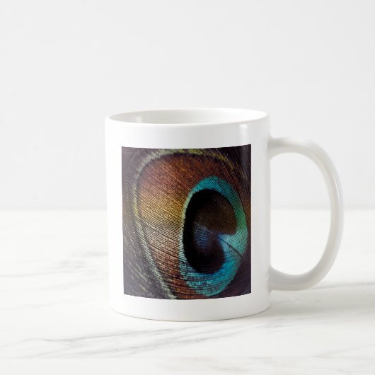 アンティーク風クジャクの羽根の目 コーヒーマグカップ (右)
