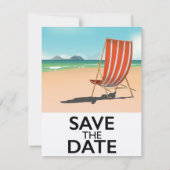 アンティーク風ビーチデッキチェアのSave the Date (裏面)