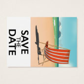 アンティーク風ビーチデッキチェアのSave the Date (裏面)