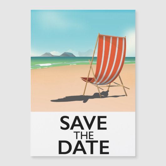 アンティーク風ビーチデッキチェア Save the Date (正面)