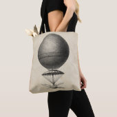 アンティーク飛んでいる機械イラストレーション トートバッグ (クローズアップ)