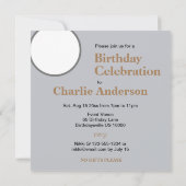 アンティーク飛行機をテーマにしたお誕生日ケーキ 招待状 (裏面)