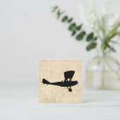 アンティーク飛行機シルエットアート エンクロージャーカード (スタンド正面)