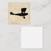 アンティーク飛行機シルエットアート エンクロージャーカード (正面/裏面)