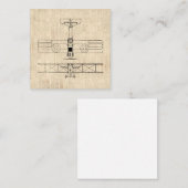 アンティーク飛行機図ヴィンテージ飛行機アート ノートカード (正面/裏面)