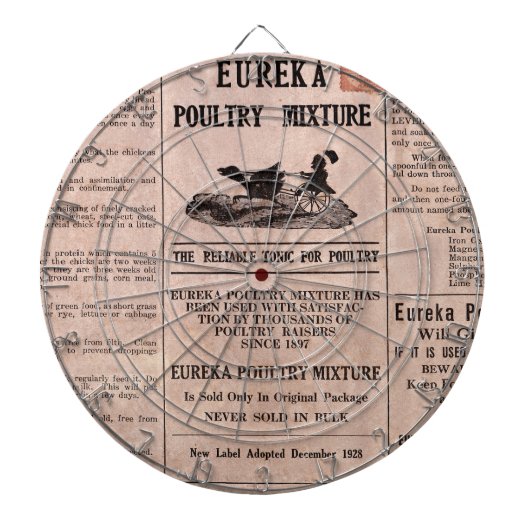 アンティーク食べ物を与えキャニスタ ダーツボード (正面)