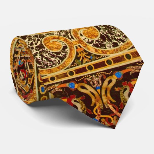 アンティーク飾イタリアン形石模様 ネクタイ (ロール)