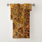 アンティーク飾イタリアン形石模様 バスタオルセット (インサイチュ)