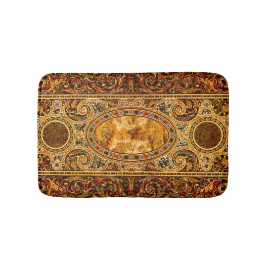 アンティーク飾イタリアン形石模様 バスマット (正面)