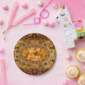 アンティーク飾イタリアン形石模様 ペーパープレート (パーティー)