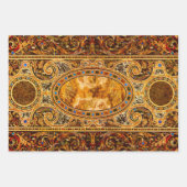 アンティーク飾イタリアン形石模様 ラッピングペーパーシート (正面2)