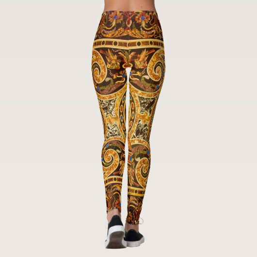 アンティーク飾イタリアン形石模様 レギンス (裏面)