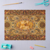 アンティーク飾イタリアン形石模様 薄葉紙 (クラフト)