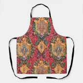 アンティーク飾フランスの花模様 エプロン (正面)