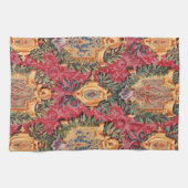 アンティーク飾フランスの花模様 キッチンタオル (横)