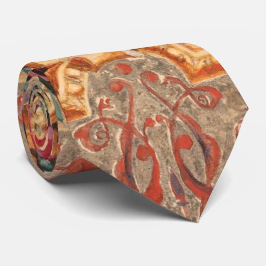 アンティーク飾フランスの花模様 ネクタイ (ロール)