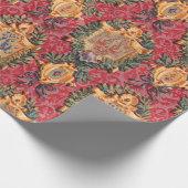 アンティーク飾フランスの花模様 ラッピングペーパー (角)