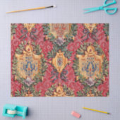 アンティーク飾フランスの花模様 薄葉紙 (クラフト)