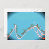 アンティーク馬と乳母車1870ネオンファンタジー旅行 ポストカード (正面/裏面)