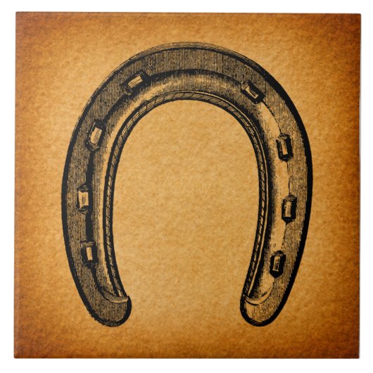 アンティーク馬蹄形ヴィンテージ洋馬蹄形 タイル (正面)