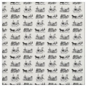 アンティーク馬車描型ヴィンテージアート ファブリック (見本)