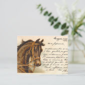 アンティーク馬頭葉書 ポストカード (スタンド正面)