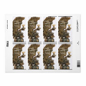 アンティーク騎士ヘルメットとイーグルウイングワイン試飲 ラベル (フルシート)