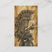 アンティーク騎士ヘルメット及び鷲の翼 名刺 (裏面)