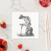 アンティーク骨格解剖学:ゴシック型ハロウィーン医学 スタンダードカクテルナプキン (インサイチュ)