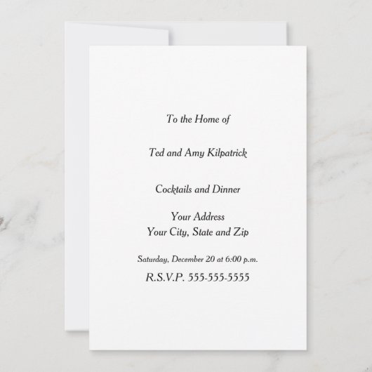 アンティーク骨格解剖学:ゴシック型ハロウィーン医学 招待状 (裏面)