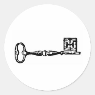 アンティーク骨格鍵版木、銅版、版画 ラウンドシール