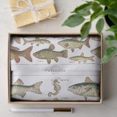 アンティーク魚図の工芸員 薄葉紙 (ギフト)