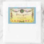 アンティーク黄フランスの色香水ラベル 長方形シール (バッグ)