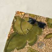 アンティーク黄色い花ビーチタオル ビーチタオル (インサイチュ)