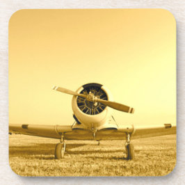 アンティーク黄金飛行機 コースター