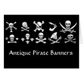 アンティーク黒海賊旗と宝の地図 (正面横)