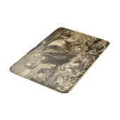 アンティーク1590船と海の怪物 バスマット (アングル)