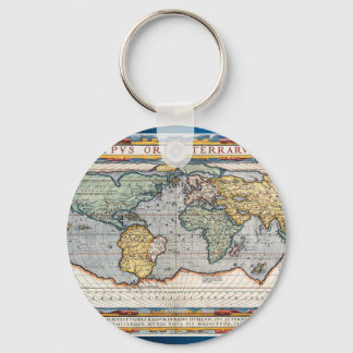 アンティーク16世紀世界地図 キーホルダー