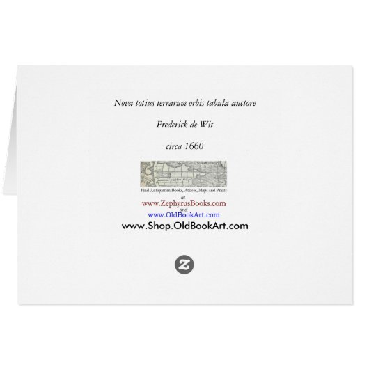 アンティーク1660世界地図Frederick de Wit (裏面横)