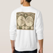 アンティーク1660世界地図Frederick de Wit スウェットシャツ (裏面)