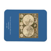 アンティーク1660世界地図Frederick de Wit マグネット (横)