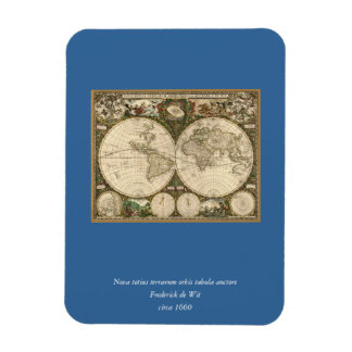アンティーク1660世界地図Frederick de Wit マグネット