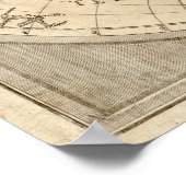 アンティーク1690世界地図バイギロウメデルイスル ポスター (角)