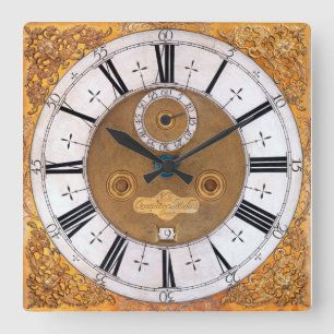 アンティーク1700トーマトンプイオンプリント スクエア壁時計