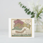 アンティーク1729イタリア，ヴェネツィアの地図 ポストカード (スタンド正面)