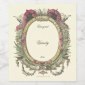 アンティーク1755バロックロココオーバルテンプレート ワインラベル (シングルラベル)