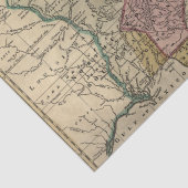 アンティーク1763北アメリカ地図、復元されたデコページ 薄葉紙 (詳細)