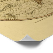 アンティーク1786世界地図by William Faden ポスター (角)
